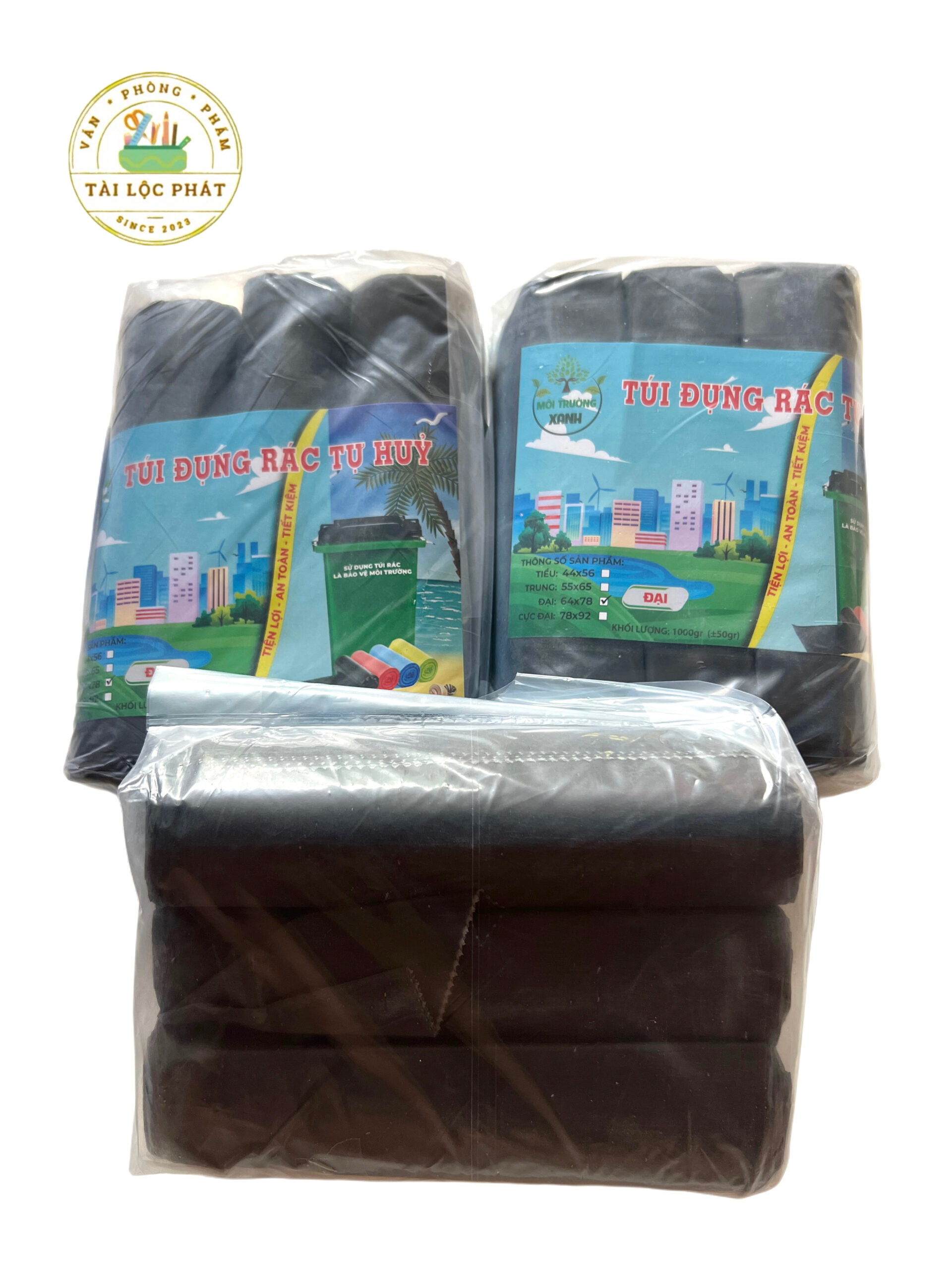 Túi đựng rác đen tự hủy EIG 64x78cm