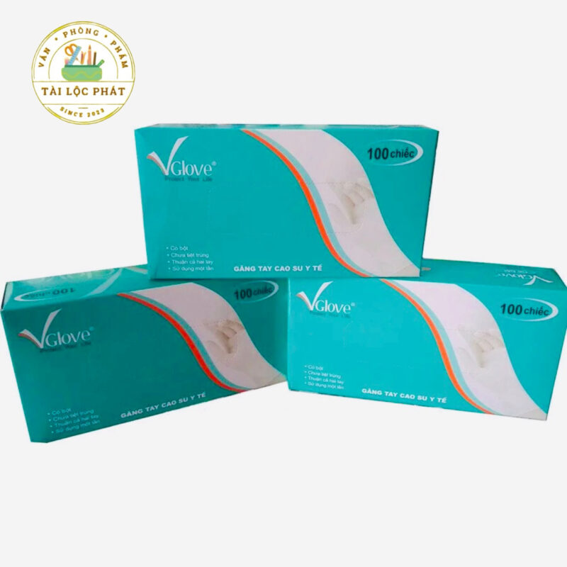 Găng tay y tế Vglove có bột hộp size M
