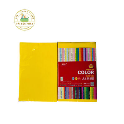 Giấy Color Paper Vàng Chanh 80gsm Xấp 100 tờ