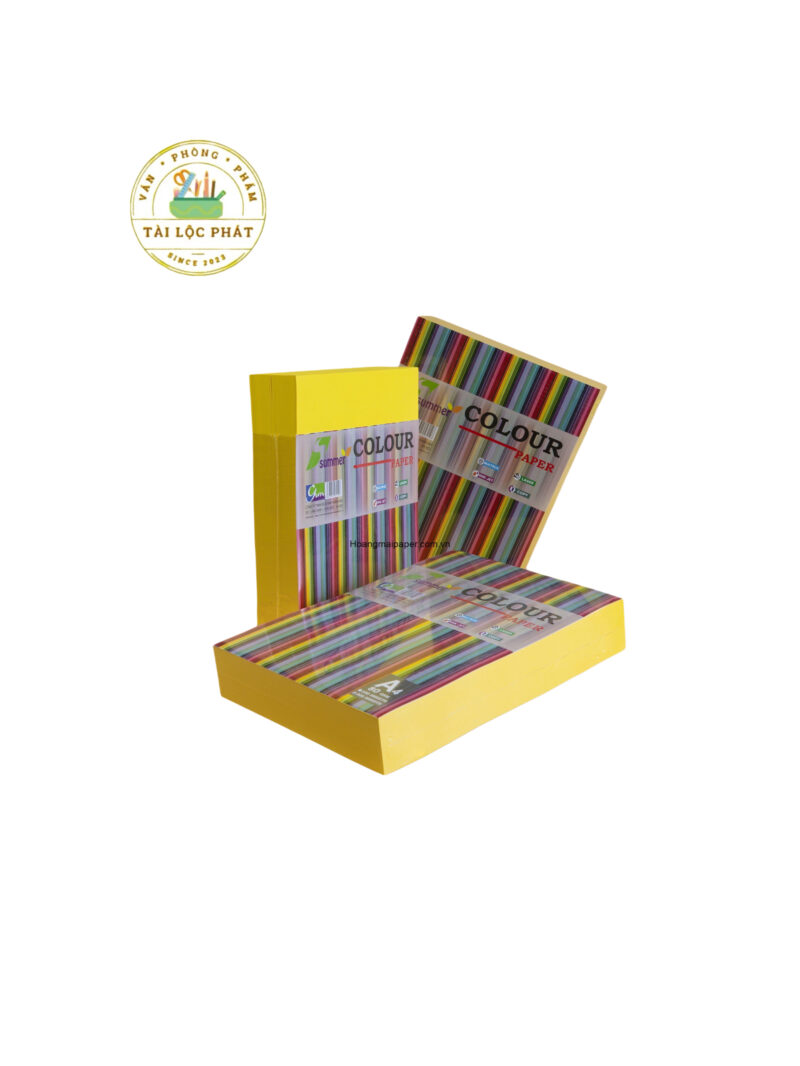 Giấy Colour Paper Vàng Chanh Summer 80gsm Xấp 500 tờ