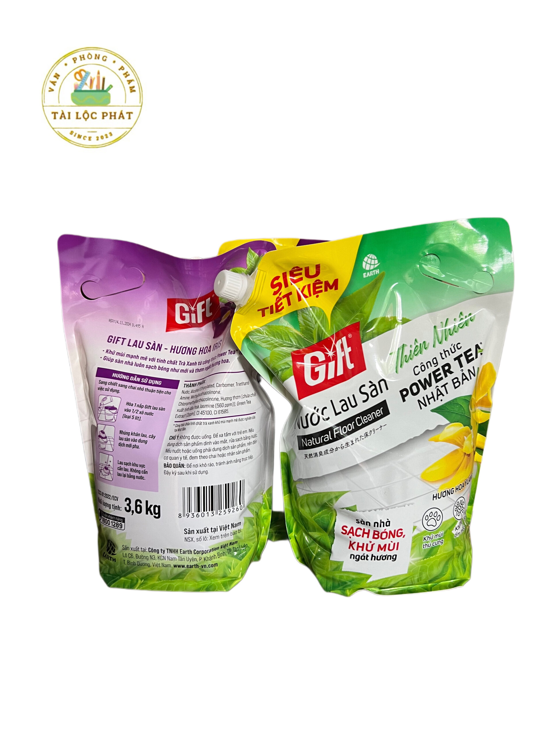 Nước lau sàn Gift túi 3.6kg