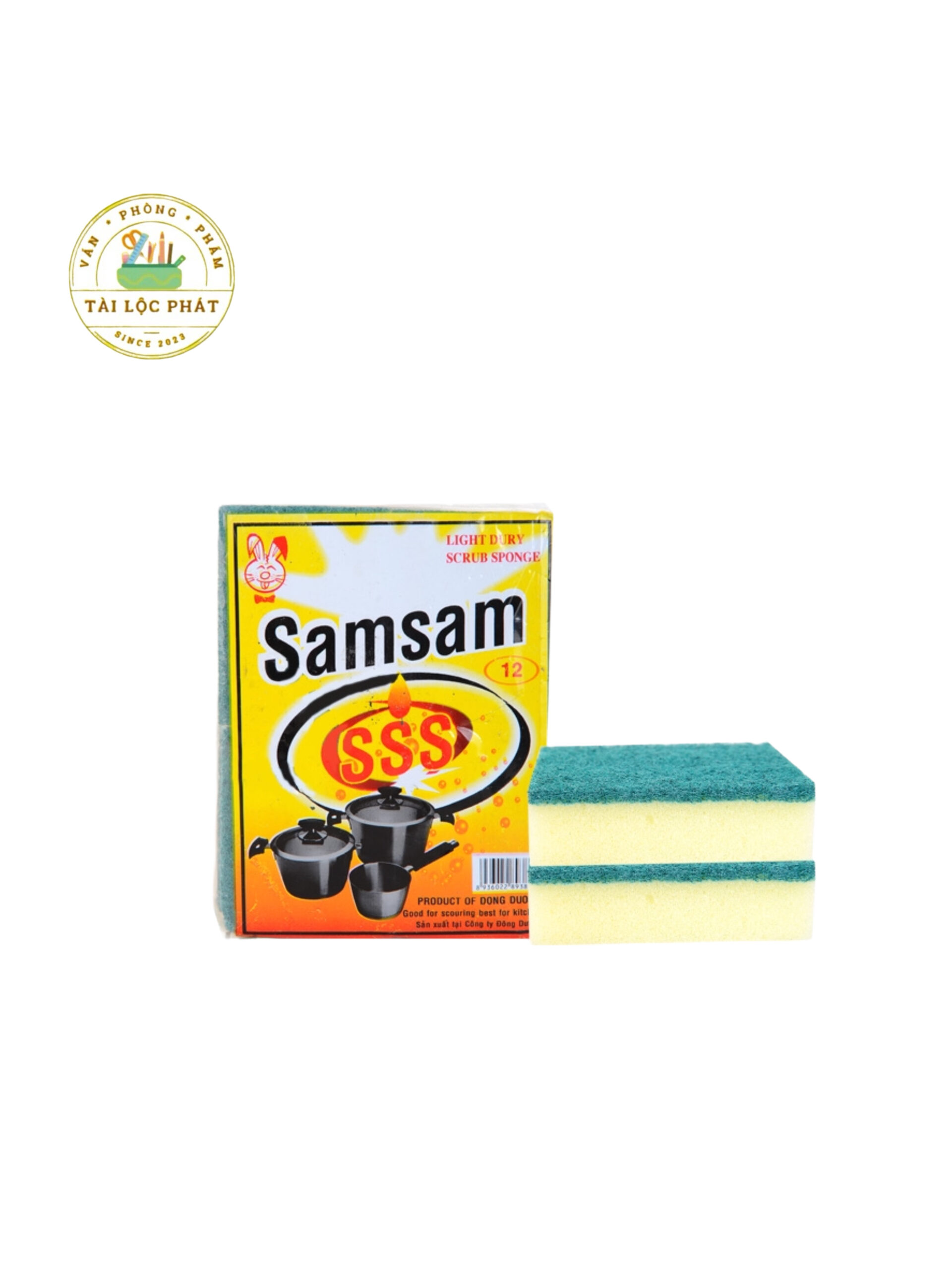 Bộ 12 miếng rửa chén 2 lớp Samsam