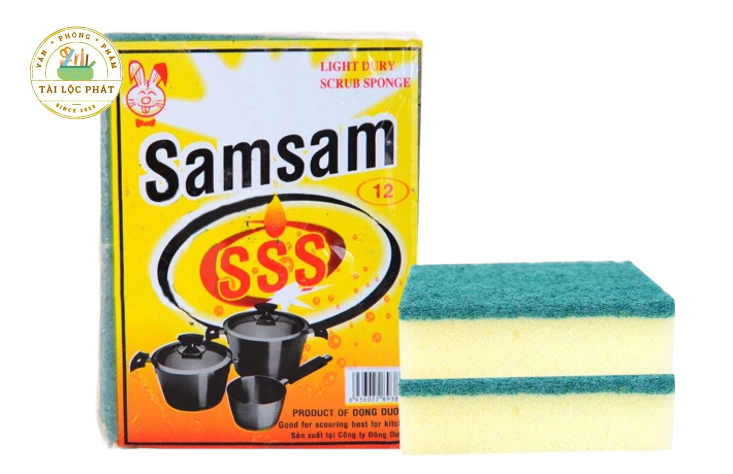 Bộ 12 miếng rửa chén 2 lớp Samsam