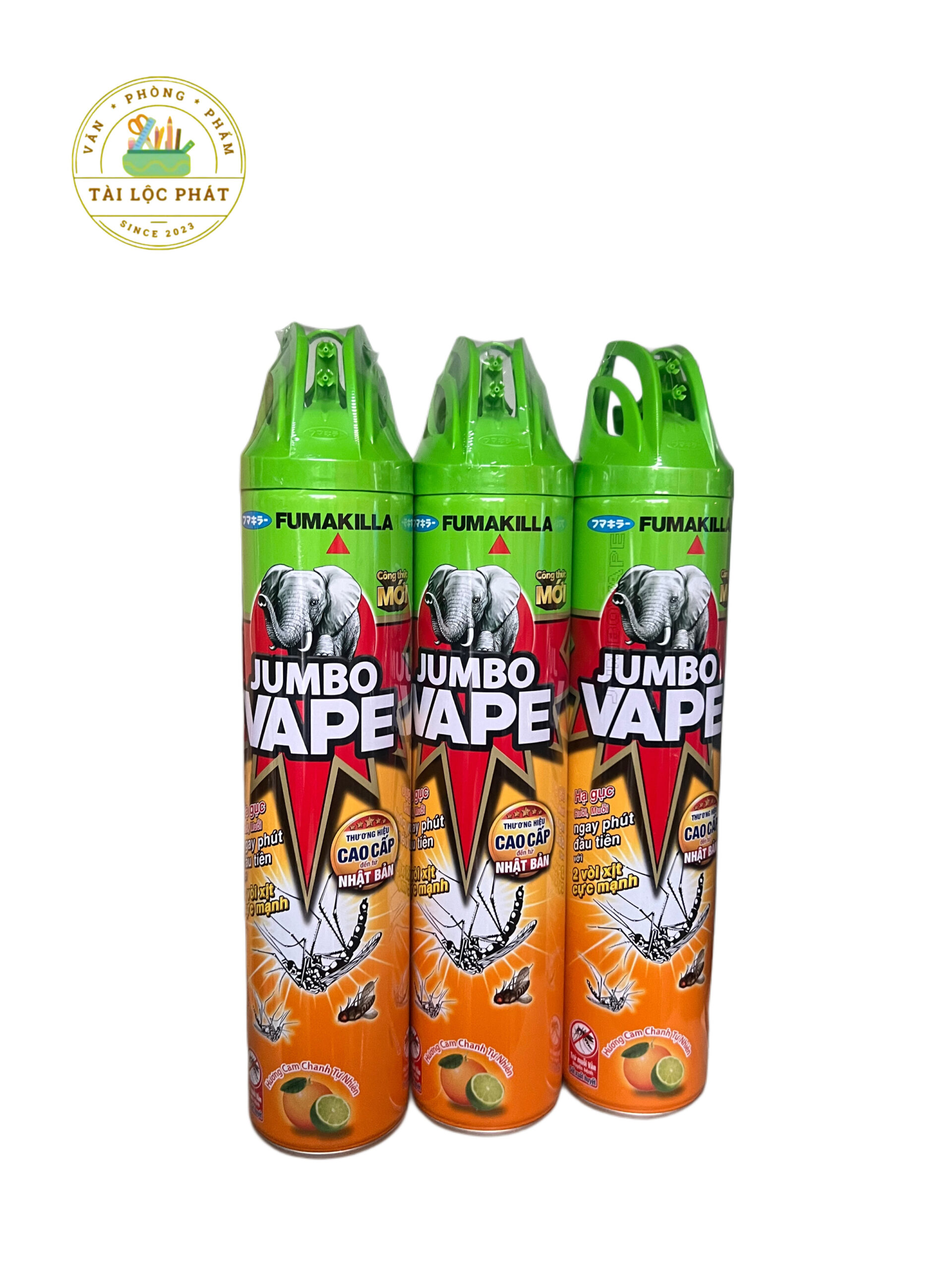 Xịt côn trùng Jumbo hương cam chanh 600ml
