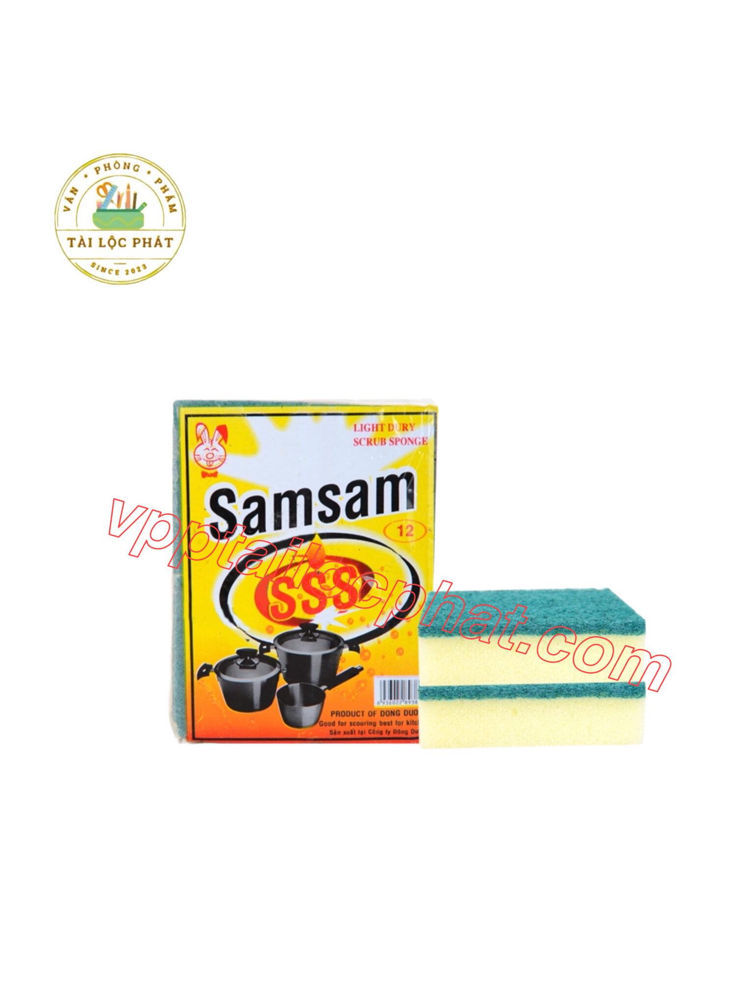 Bộ 12 miếng rửa chén 2 lớp Samsam