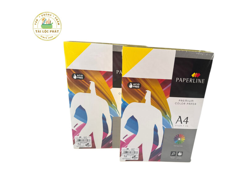 Giấy Paperline Vàng Chanh 80gsm Xấp 500 tờ