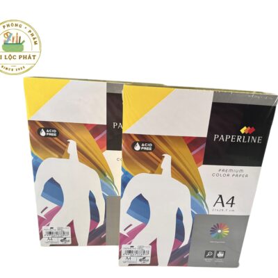 Giấy Paperline Vàng Chanh 80gsm Xấp 500 tờ