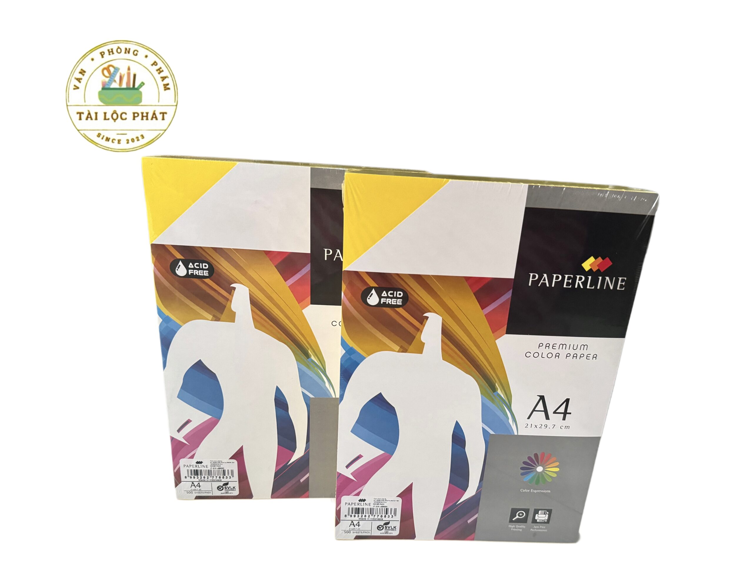 Giấy Paperline Vàng Chanh 80gsm Xấp 500 tờ