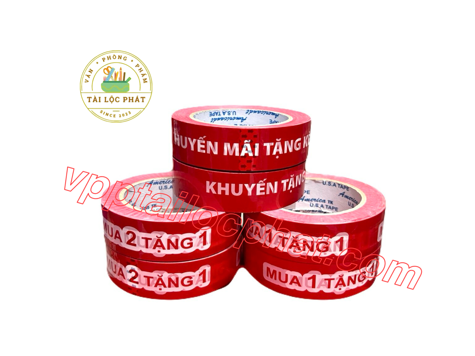 Combo 6 băng keo thông điệp khuyến mãi