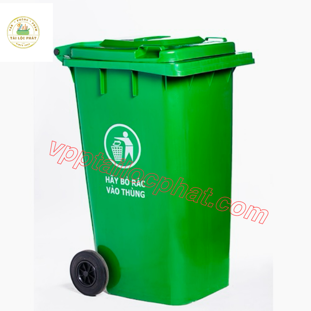 Thùng rác nhựa xanh lá 240L