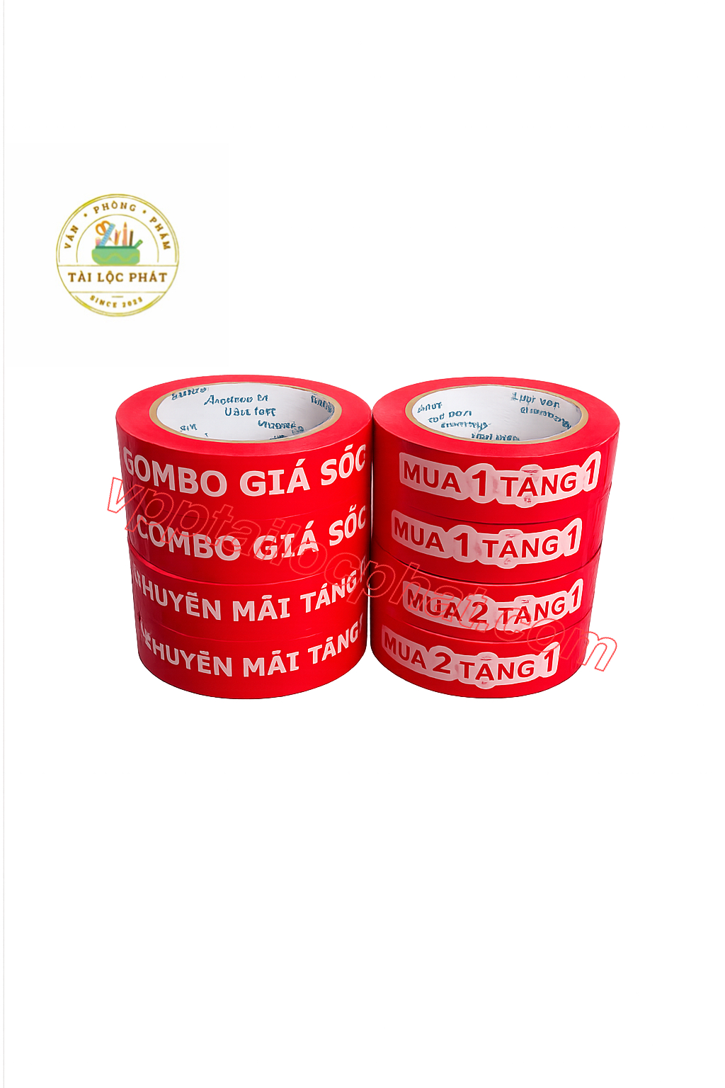 8 cuộn băng keo thông điệp KM (mỗi loại 2 cuộn)